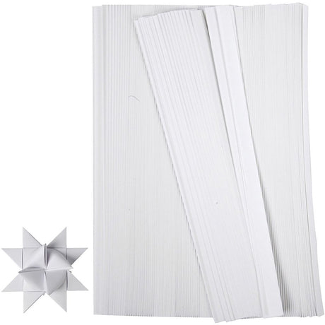 Creativ Company Flechtstreifen, L: 45 cm, B: 15 mm, T 6,5 cm, weiß, 500 Streifen 1 Box
