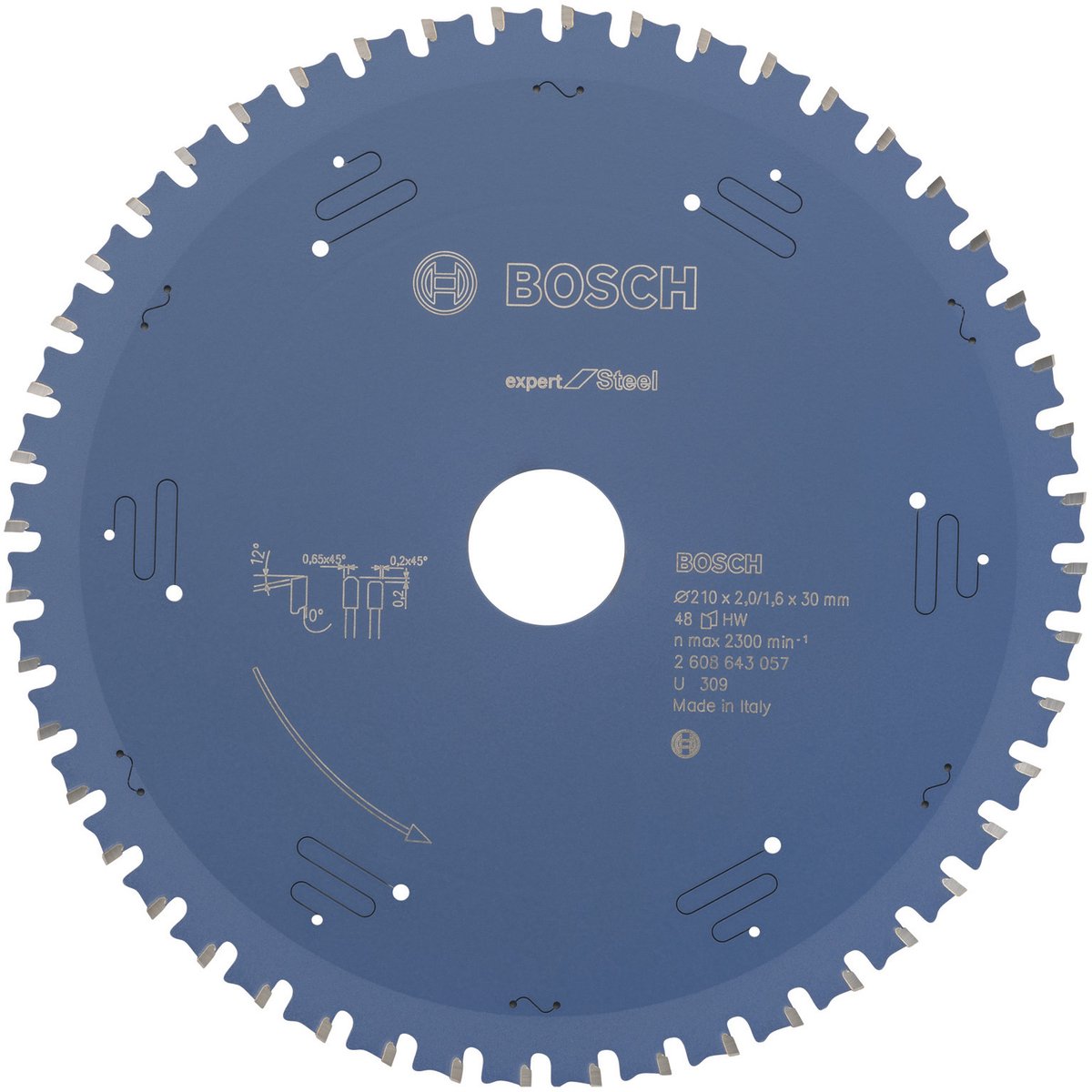 Bosch Kreissägeblatt Expert für Stahl 210 x 30 x 2,2 mm, 48