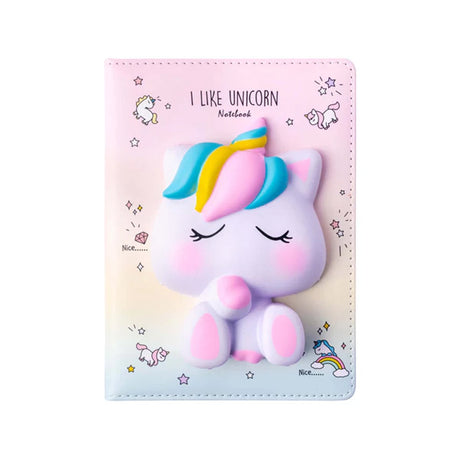 Lazy stars - notitieboekje - squishy eenhoorn - 1 stuk - 128 vellen
