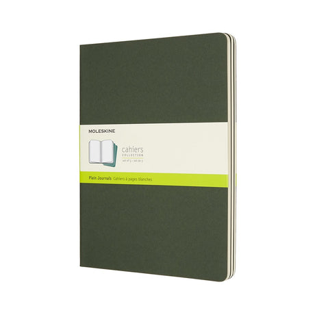 Moleskine Cahier-Tagebücher – extra groß – leer – grün – 3er-Set