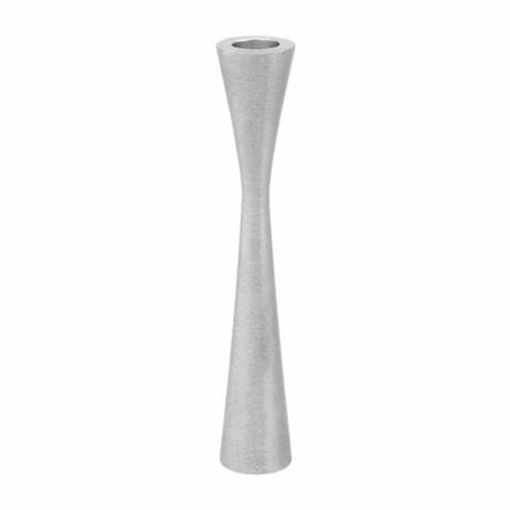 Ottosimon kaarsenhouder zilver modern 21 cm - woondecoratie.