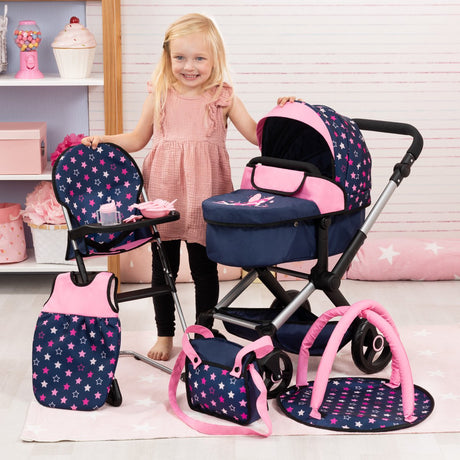 Xeo Deluxe Set Kombi-Puppenwagen
