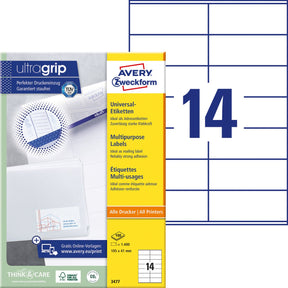 Avery Universaletiketten 3477 105x41mm weiß