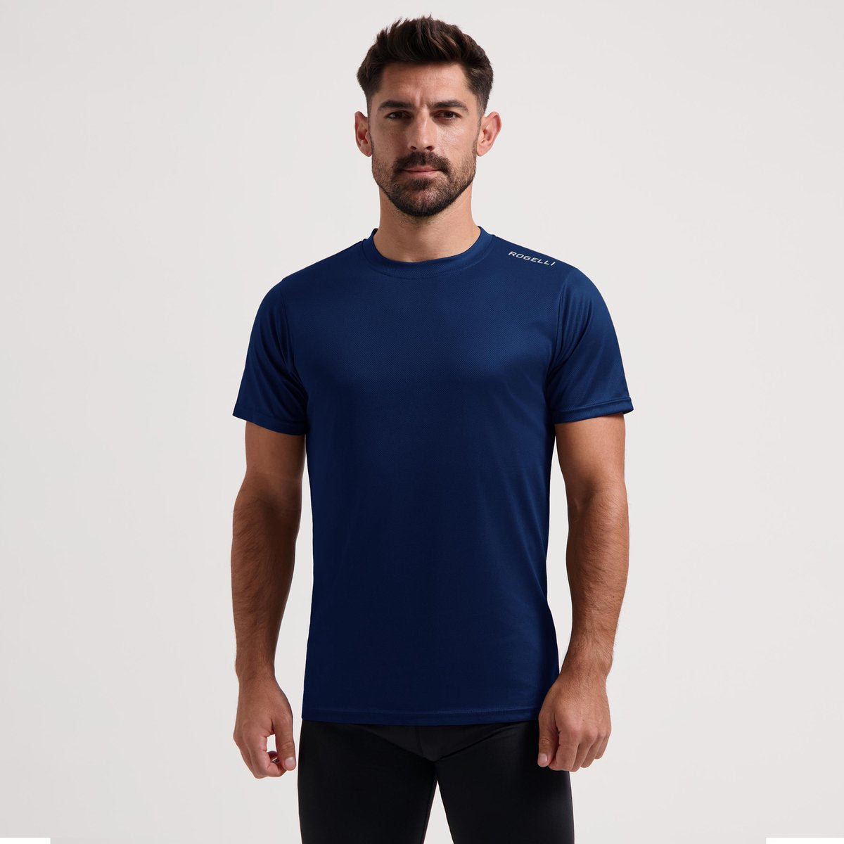 Rogelli promo hardloopshirt heren - korte mouwen - donkerblauw - l