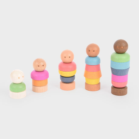 Tickit ® Regenbogen-Holz-Gemeinschaftsmenschen