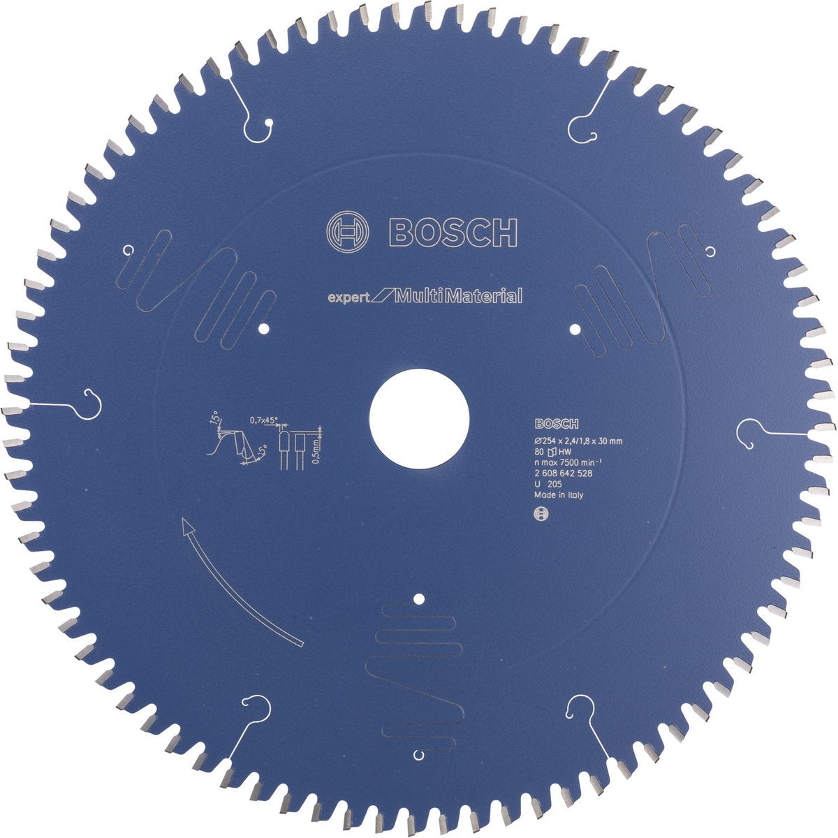 Bosch - Kreissägeblatt-Experte für Multimaterial 254 x 30 x 2,4 mm, 80