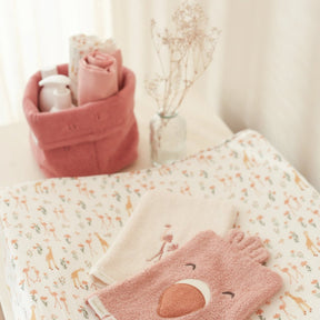 Little dutch blooming safari omslagdoek - 120 x 120 cm - roze