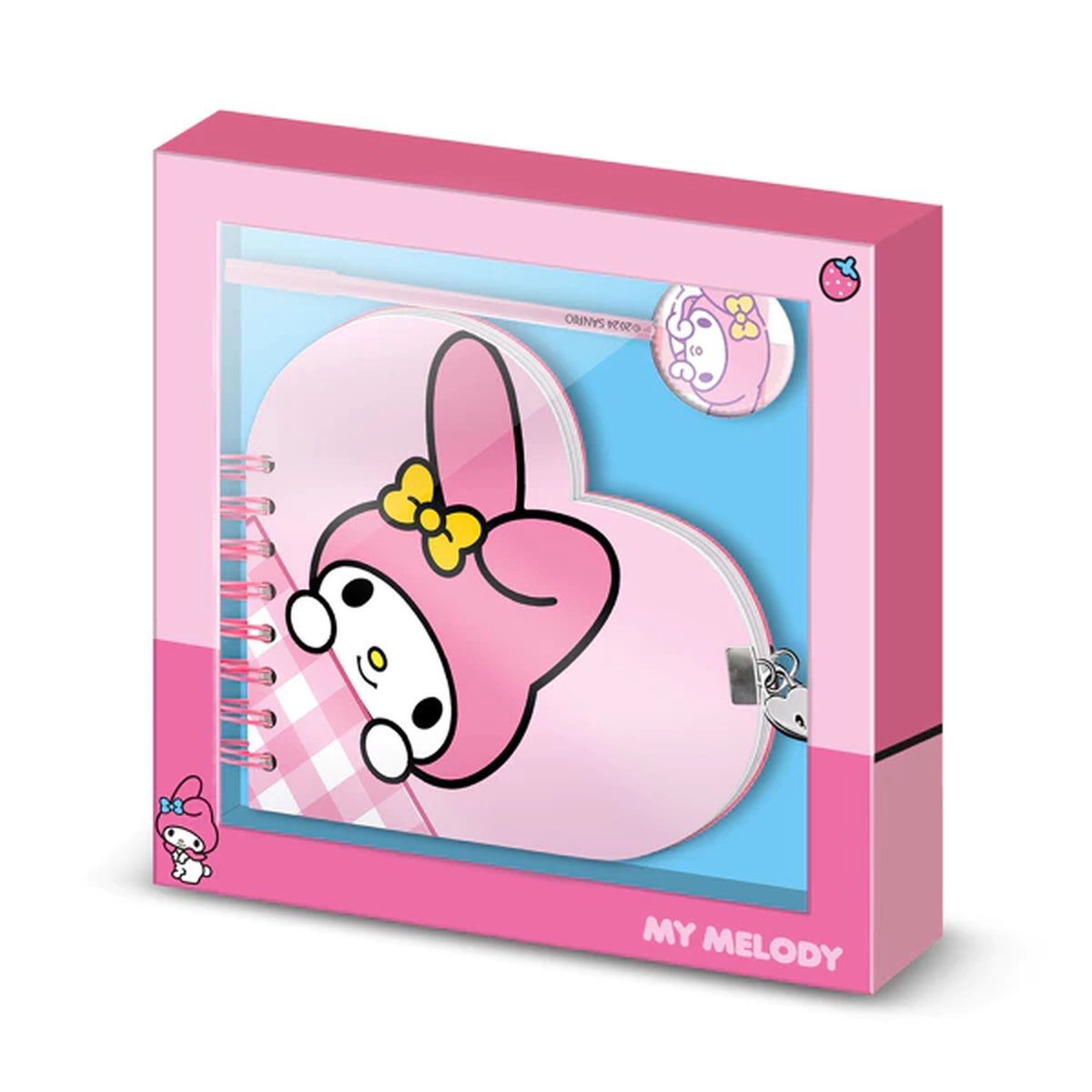Karactermania - my melody - vierkant - hart - sleutel en pen - roze - geschenkpakket