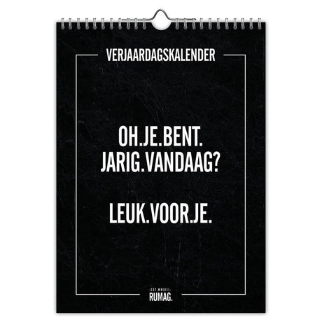Rumag verjaardagskalender - 18x25 cm