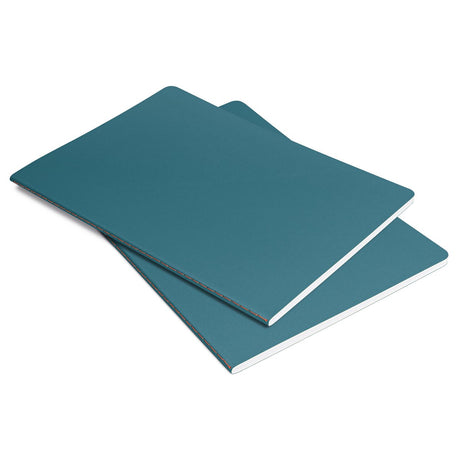 Sigel Notizbuch Linescape Format A5 blaue Papaya mit Linie 2 Stück