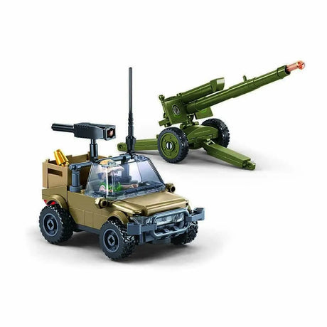 Sluban Army Haubitze Bauspielzeug für Kinder ab 6 Jahren – Konstruktionsspielzeug Modellbau – Baukasten mit 138 Bausteinen – M38-B1255