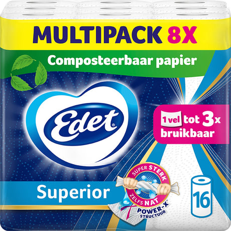Edet Superior Küchenpapier – 8 x 2 Rollen