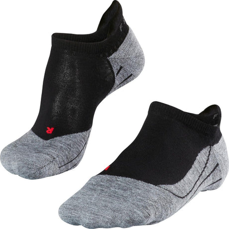 Falke ru4 Invisible Anti-Blister Baumwoll-Funktionsmaterial Laufsocken Herren Schwarz – Größe 44-45