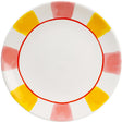 Blond amsterdam , even bijkletsen everyday stripes: bord 22 cm roze geel