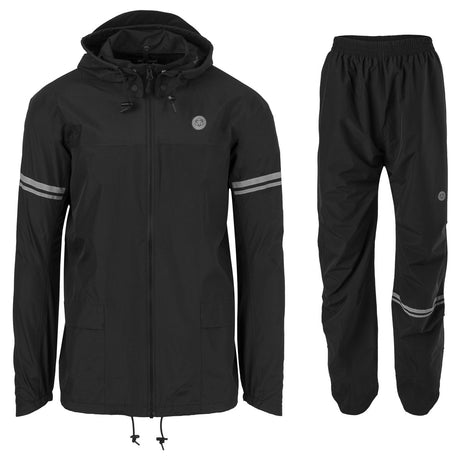 Agu original regenpak uniseks waterdicht - zwart - waterkolom 5.000 mm - jas en broek - inclusief opbergtasje xxl