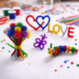 Edco Craft Line Chenilledraht 30 Stück – Pfeifenreiniger glitzernde Farben – Basteldraht biegbar – Hobby und kreativer Einsatz – 30 cm – 6 Farben