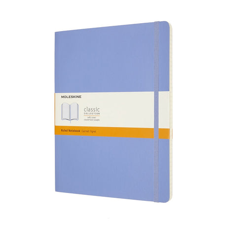 Klassisches Moleskine-Notizbuch – extra groß – Softcover – liniert – Hortensienblau