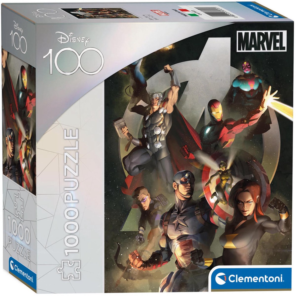Clementoni Puzzle Disney 100 Jahre – Marvel Avengers 1000 Teile.