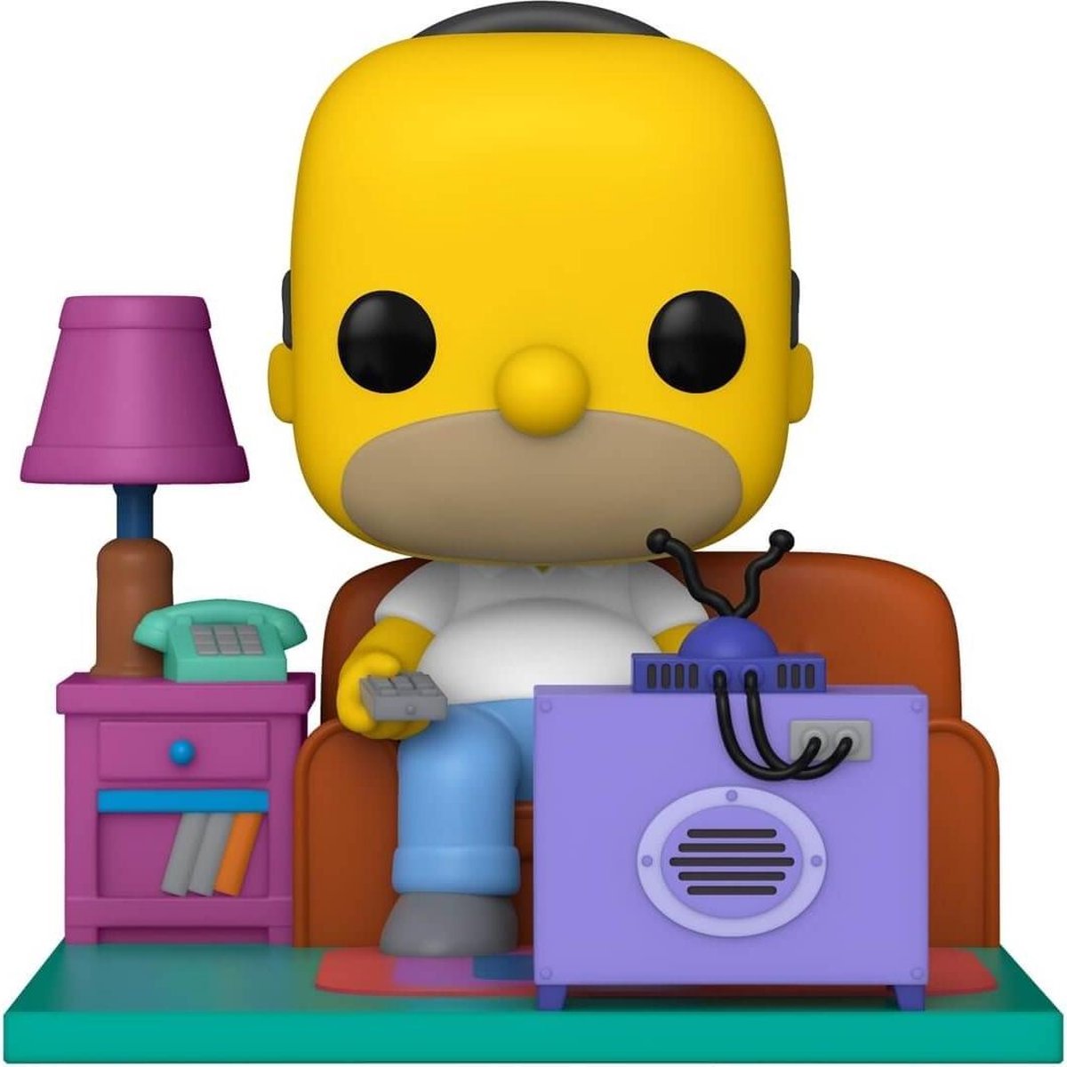 Funko the simpsons - pop! deluxe homer watching tv 18 cm verzamelfiguur - multicolours