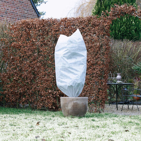 Nature - Winterbezug - H150 x ø75cm (2 Stück) - weiß - Bezug - mit Kordelzug