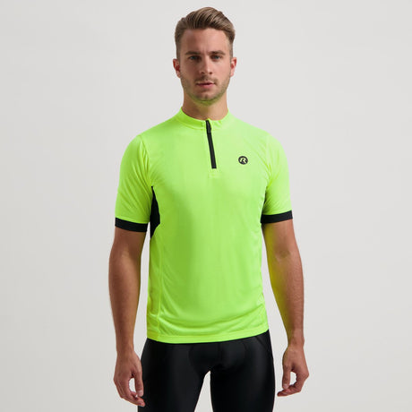 Rogelli core heren fietsshirt - korte mouw - korte rits - fluor zwart