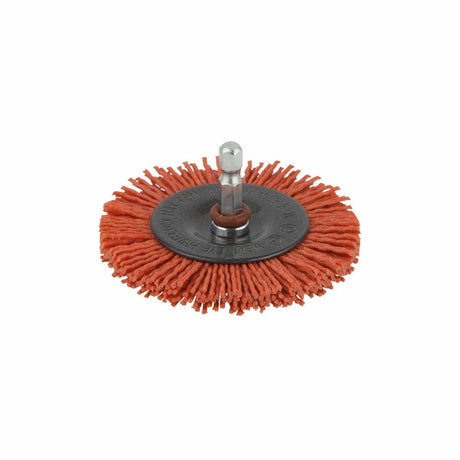 Wolfcraft – Nylondraht-Scheibenbürste für Bohrmaschine – 75 mm – 1500000