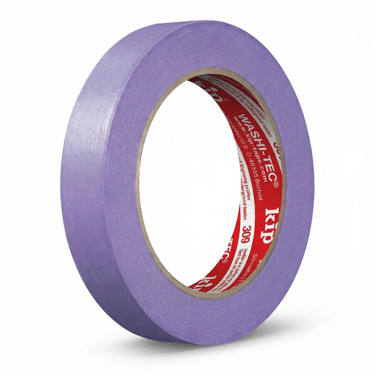 Kip 309 – washi-tec zartes Abdeckband – Flieder – 18 mm x 50 m – leicht klebendes Klebeband aus flexiblem Spezialpapier für anspruchsvolle Malerarbeiten im Innenbereich – ideal für empfindliche Oberflächen und frisch getrocknete Lacke