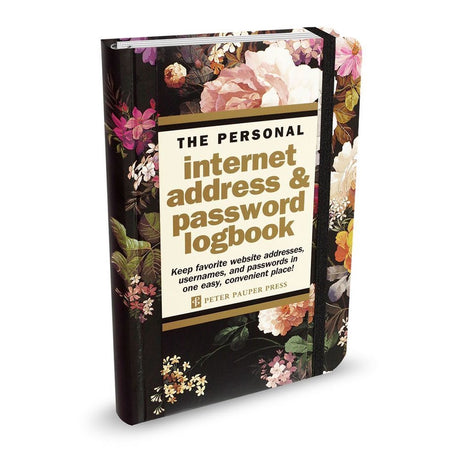 Peter pauper internet password logboek a6 midnight floral