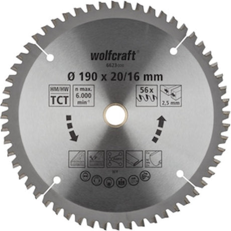 Wolfcraft - Kreissägeblatt - Sägeblatt 160 x 20 - Serie Flieder - 6623000