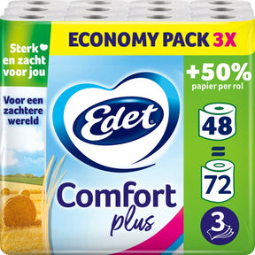 Edet Comfort Plus Toilettenpapier 3-lagig 48 Stück