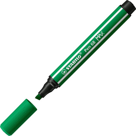 Stabilo Pen 68 max – Filzstift mit dicker Keilspitze – Smaragdgrün