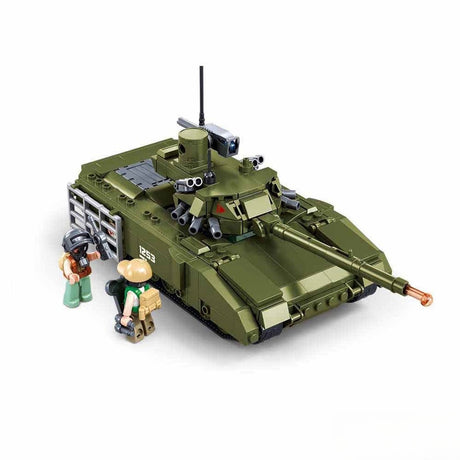 Sluban Army Armata Green Tank Bauspielzeug für Kinder ab 6 Jahren – Konstruktionsspielzeug Modellbau – Baukasten mit 319 Bausteinen – M38-B1253
