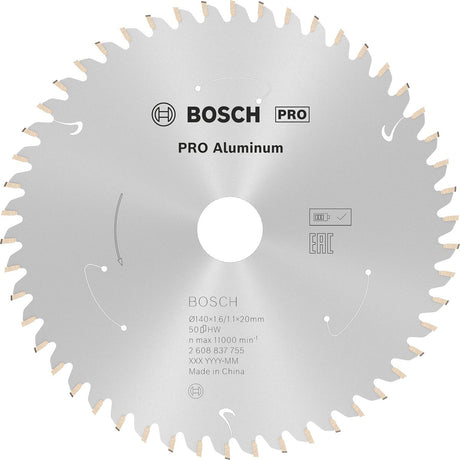 Bosch Pro Aluminium Akku-Sägeblatt für Kreissägen 140 x 1,6 x 20 ...