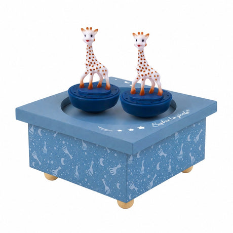 Sophie die Giraffe Spieluhr Milchstraße – tanzende Sophie’s – Baby-Spieluhr – Mutterschaftsgeschenk – Babyparty-Geschenk – ab 12 Monaten – 11,5 x 11,5 x 8,5 cm – blau