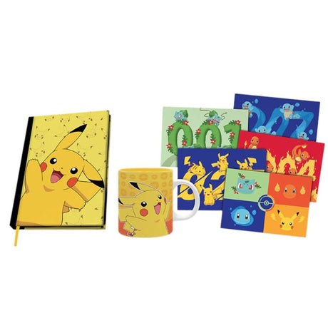 Abystyle Pokemon Geschenkset Pikachu A5 Notizbuch + Tasse + Postkarten