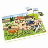 Hubelino Blockpuzzle Leben auf dem Bauernhof - 35 Teile.