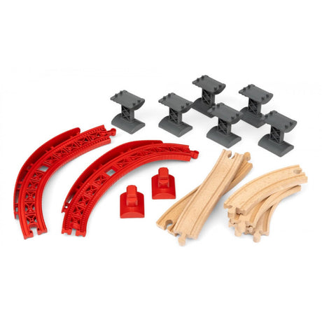 Brio-Paket mit aufsteigenden gebogenen Schienen – 33995