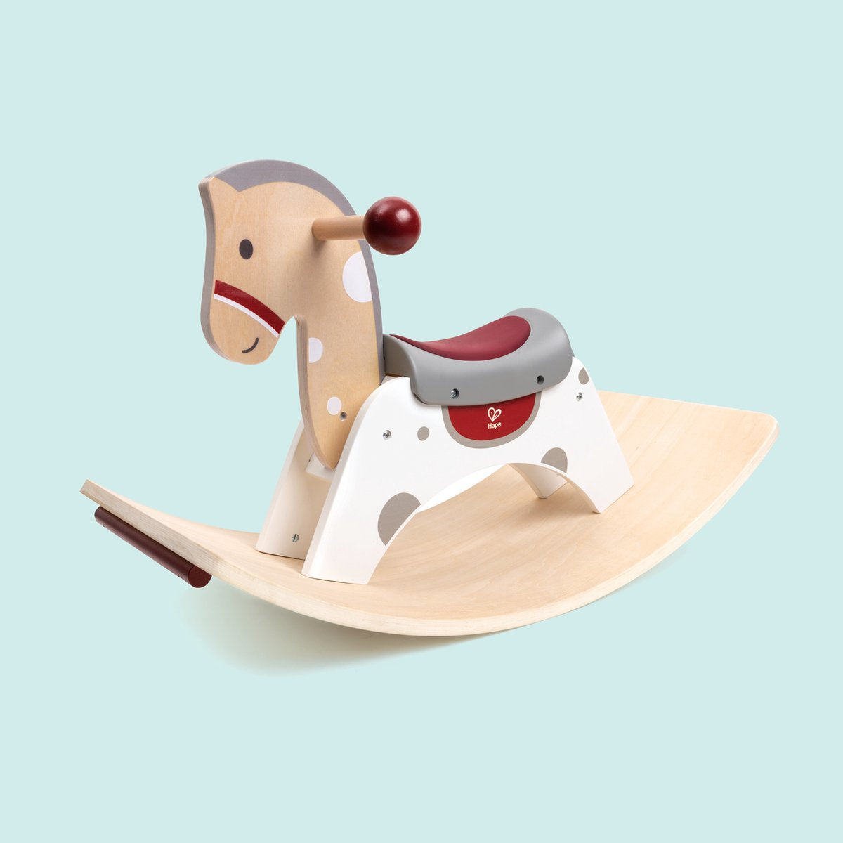 Hape 2-in-1 Schaukelpferd mit Balance Board – Schaukelpferd aus Holz für Baby ab 12 Monaten