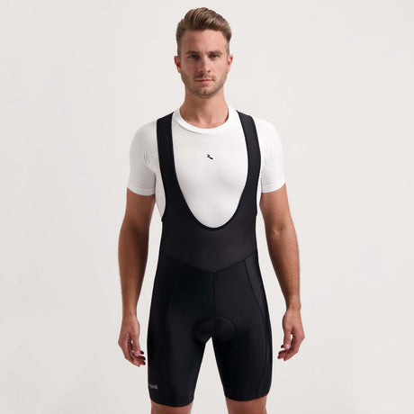 Rogelli econ heren korte fietsbroek - zeem - bretels - zwart