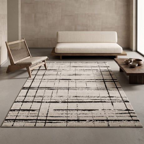 Sunday rugs – vista – vloerkleed – 200x290cm – beige – laagpool – woonkamer slaapkamer – extra zacht – vloerverwarmingsgeschikt – makkelijk te reinigen – pluisvrij