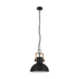 Eglo lubenham hanglamp - ø30 cm - e27 - zwart hout