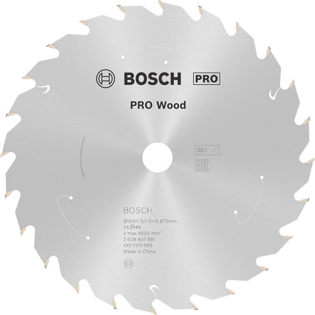 Bosch 2608837681 Kreissägeblatt – 165 x 15,875 x 24t – Holz