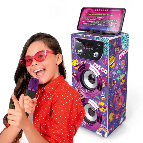 Gear2play trendix - top singer karaoke speaker - bluetooth karaokeset met 2 draadloze microfoons