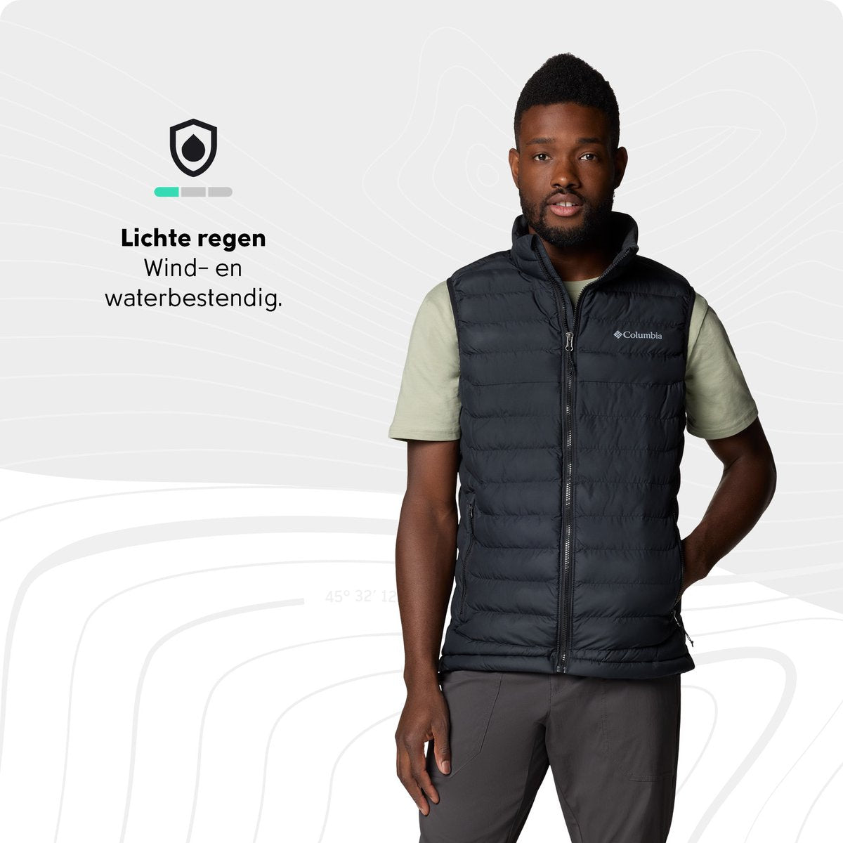 Columbia Powder Lite™ II Weste Herren Outdoor-Körperwärmer – Schwarz – Größe XXL