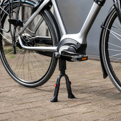 Bicycle gear fietsstandaard - dubbele poten - 24''-28'' universeel - standaard fiets - max. 30 kg draaggewicht - in lengte verstelbaar zonder gereedschap - aluminium