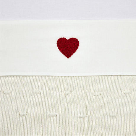 Meyco Babybettlaken Sweet Heart – Rot – 100 x 150 cm – 0,3 Tog
