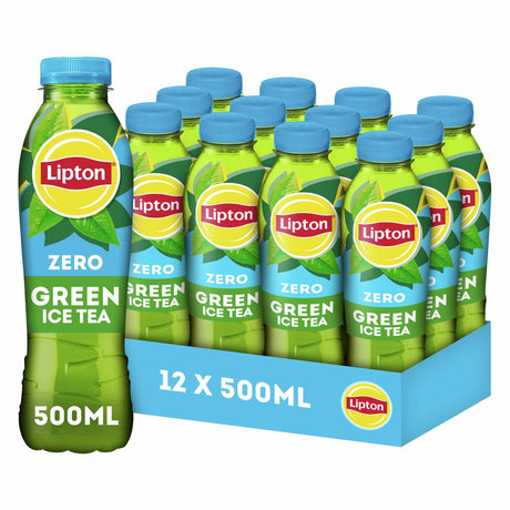 Lipton Eistee, grüne Flasche – ohne Zucker – voller Geschmack, ohne Zucker – 12 x 500 ml – Vorteilspackung