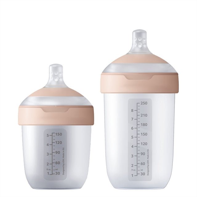 Difrax lovi mammafeel babyflessen bundel - 150 ml 250 ml - voordeelset