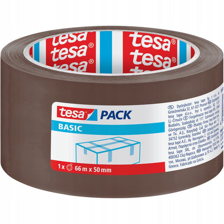 Tesa pakkingtape bruin 66m x 50mm - sterk acryl voor verzending