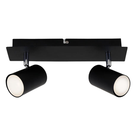Briloner Run - Deckenstrahler - Aufbaustrahler mit 2 Leuchten - drehbar - Deckenlampe - GU10 - max. 40 Watt - schwarz